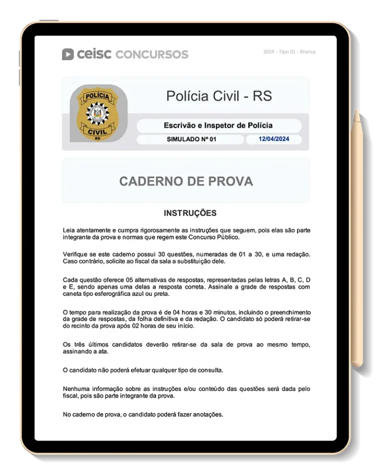 Simulado Gratuito PC-RS